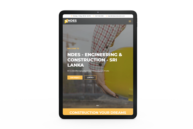 NDES Engineering & Construction tab view